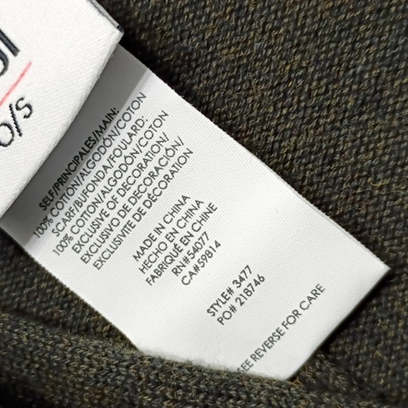 CAbi Dark Olive Majestic Cardigan Poncho with Pom Poms One size - Picture 7 of 8